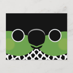 The face of a Black-capped Conure Holiday Postcard