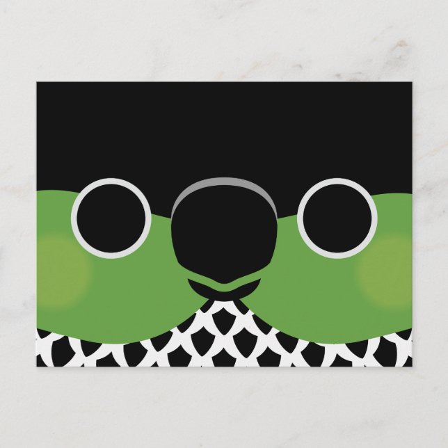 The face of a Black-capped Conure Holiday Postcard (Front)