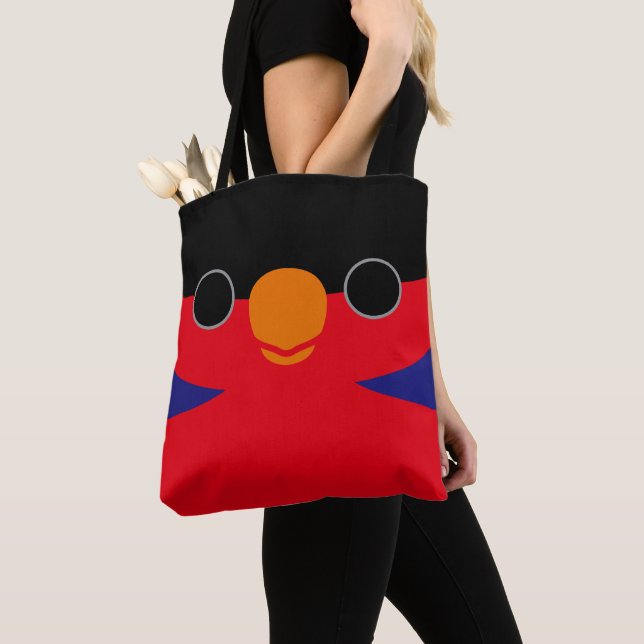 The face of a Black-capped lory Tote Bag (Close Up)