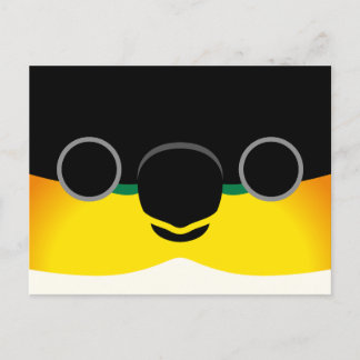 The face of a Black-headed Caique Holiday Postcard