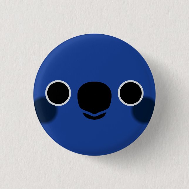 The face of a Blue-headed parrot 1 Inch Round Button (Front)