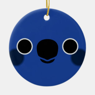 The face of a Blue-headed parrot Ceramic Ornament