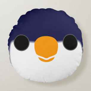 The face of a Blue lorikeet Round Pillow