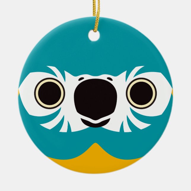 The face of a Blue-throated macaw Ceramic Ornament (Front)