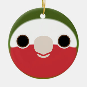 The face of a Cuban amazon Ceramic Ornament