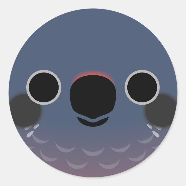 The face of a Dusky parrot Classic Round Sticker (Front)
