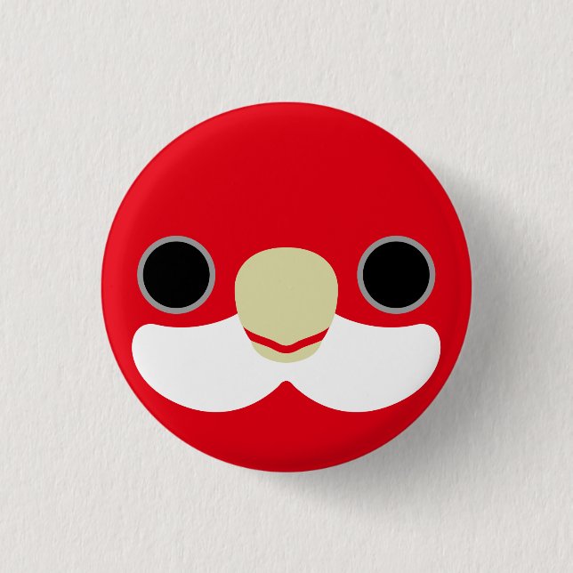 The face of a Eastern rosella 1 Inch Round Button (Front)