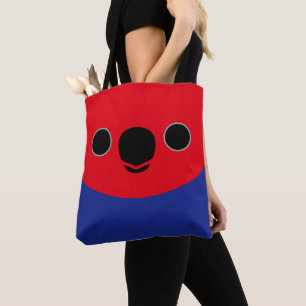 The face of a Eclectus Parrot (Female) Tote Bag