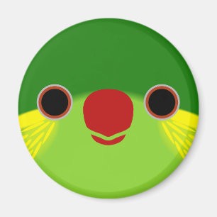 The face of a female Red-flanked lorikeet Magnet