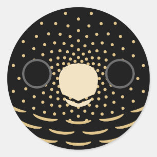 The face of a female Red-tailed Black Cockatoo Classic Round Sticker