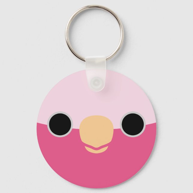 The face of a Galah Keychain (Front)