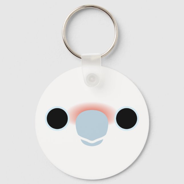 The face of a Goffin's cockatoo Keychain (Front)