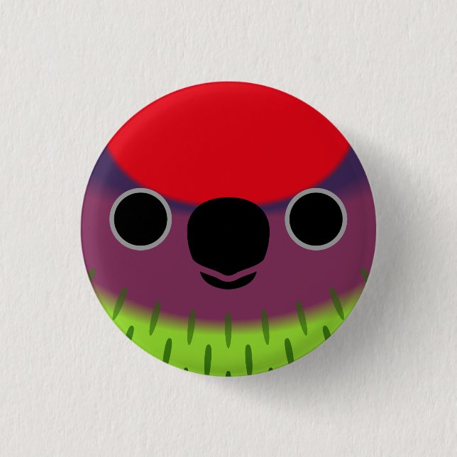 The face of a Goldie's lorikeet 1 Inch Round Button (Front)