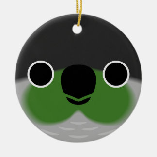 The face of a Green-cheeked parakeet Ceramic Ornament