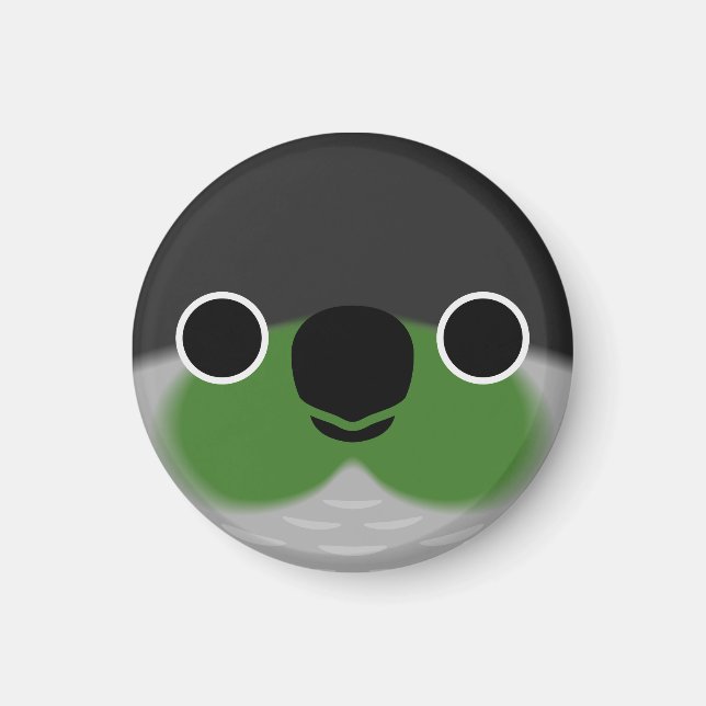 The face of a Green-cheeked parakeet Magnet (Front)