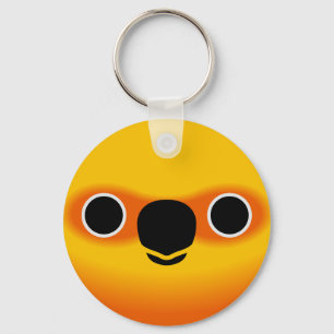 The face of a Jenday Conure Keychain