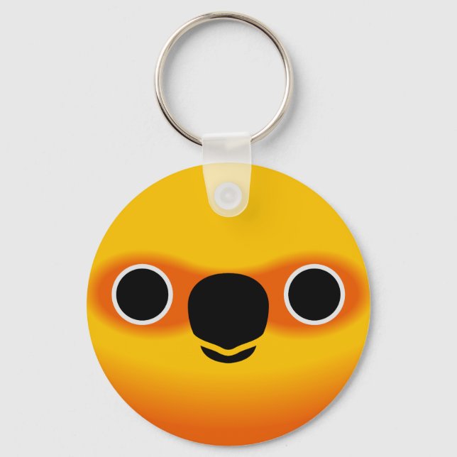 The face of a Jenday Conure Keychain (Front)