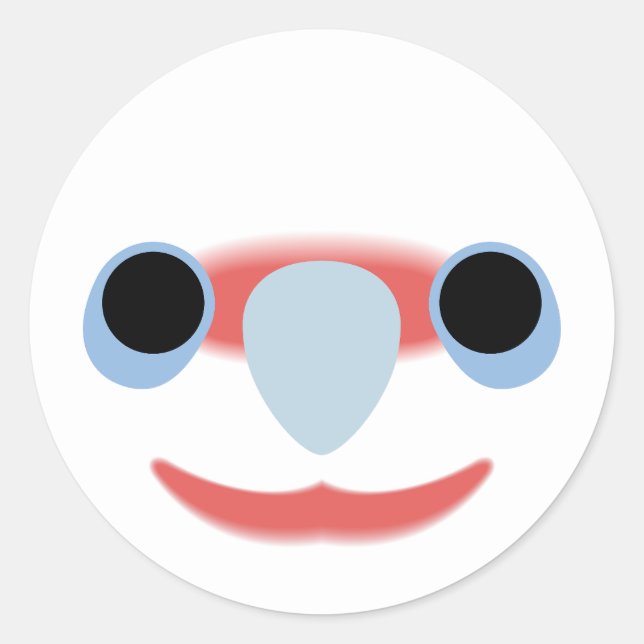 The face of a Long-billed corella Classic Round Sticker (Front)