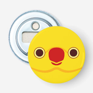 The face of a lutino female Rose-ringed parakeet Bottle Opener