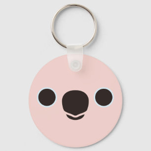 The face of a Moluccan Cockatoo Keychain