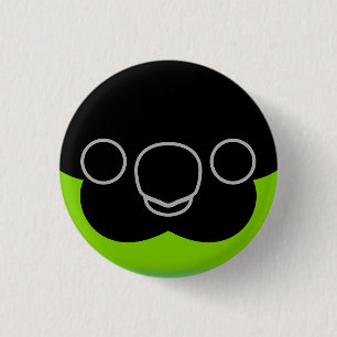 The face of a Nanday parakeet 1 Inch Round Button
