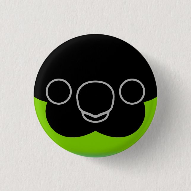 The face of a Nanday parakeet 1 Inch Round Button (Front)