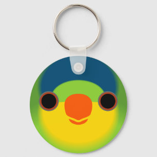 The face of a New Caledonian lorikeet Keychain