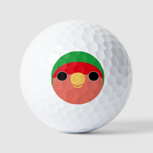 The face of a normal peach-faced lovebird golf balls (Front)