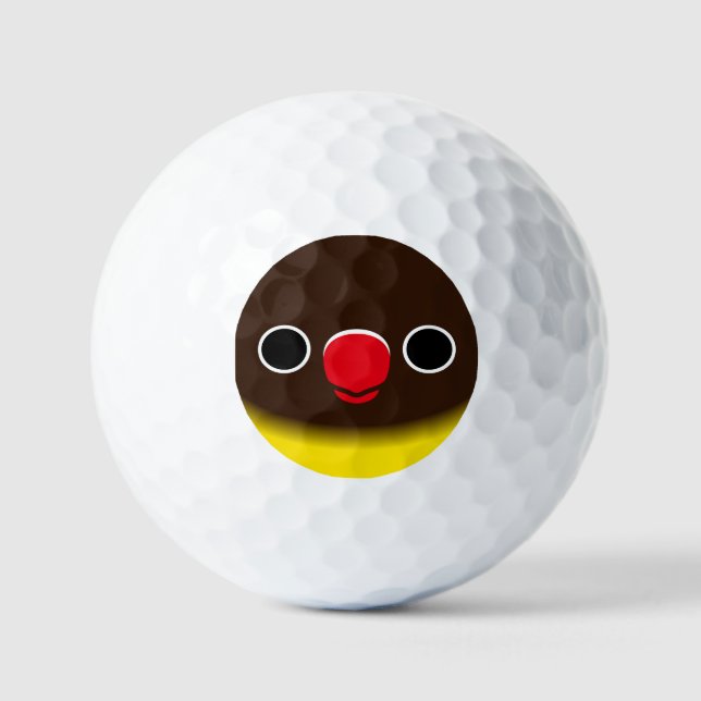The face of a normal yellow-collared lovebird golf balls (Front)