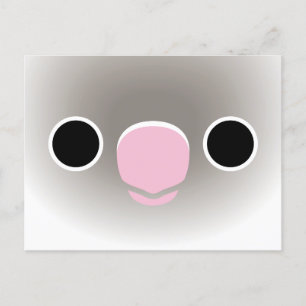 The face of a Pastel blue masked lovebird Holiday Postcard
