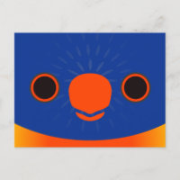 The face of a Rainbow Lorikeet