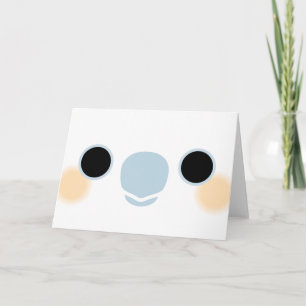 The face of a Red-vented cockatoo Card