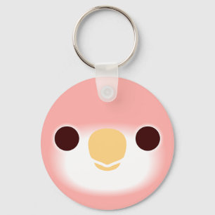 The face of a Rubino Bourke's parrot Keychain