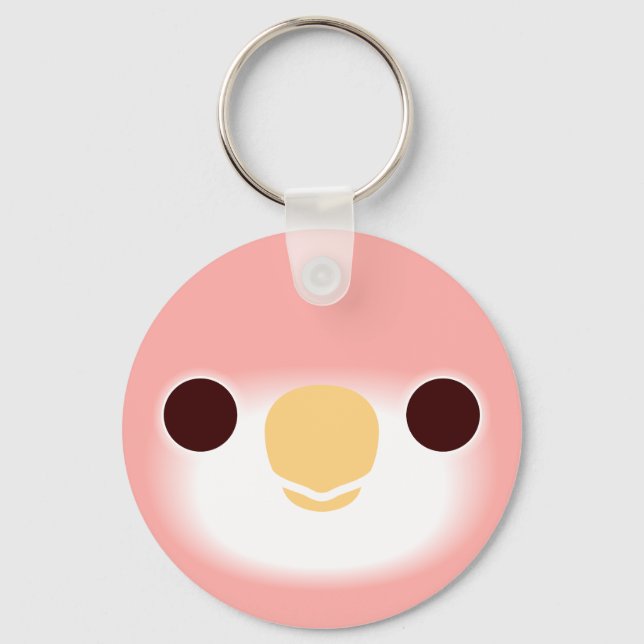 The face of a Rubino Bourke's parrot Keychain (Front)
