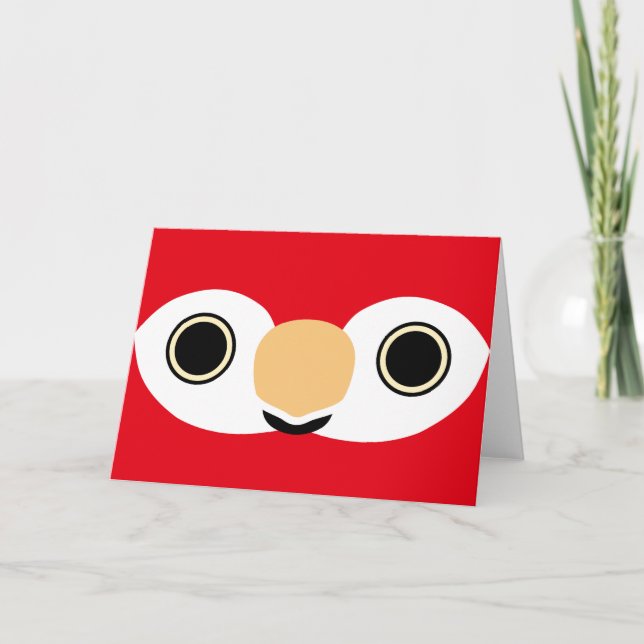 The face of a Scarlet macaw Card (Front)