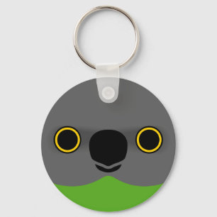 The face of a Senegal Parrot Keychain