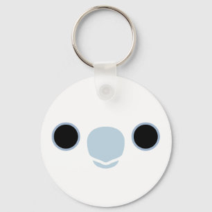 The face of a Solomons cockatoo Keychain