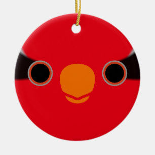 The face of a Stella's lorikeet Ceramic Ornament