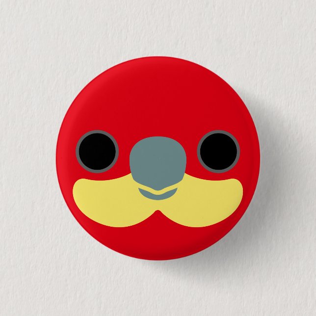 The face of a Western rosella 1 Inch Round Button (Front)