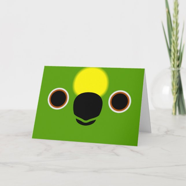 The face of a Yellow-crowned amazon Card (Front)