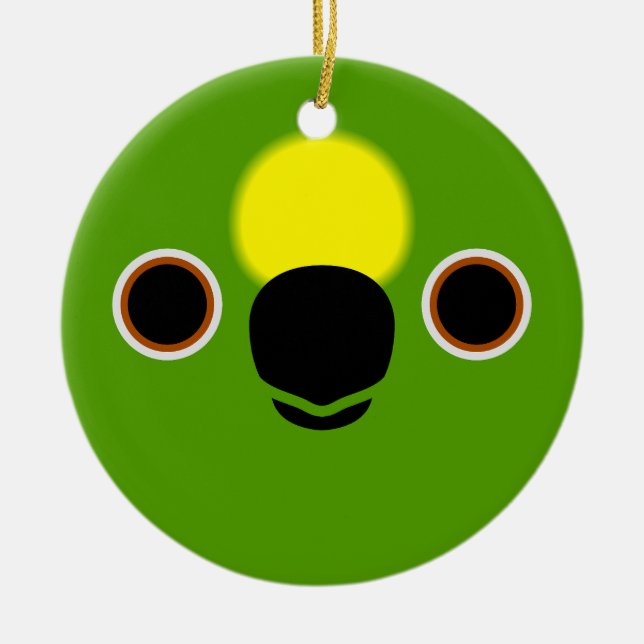 The face of a Yellow-crowned amazon Ceramic Ornament (Front)