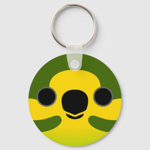 The face of a Yellow-eared parrot Keychain