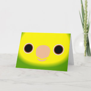 The face of a Yellow-headed amazon Card