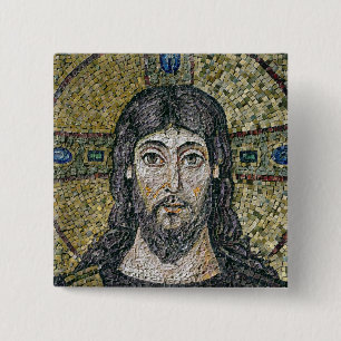 The face of Christ 2 Inch Square Button
