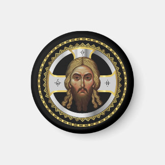 The Face Of Christ Orthodox Black Icon Magnet