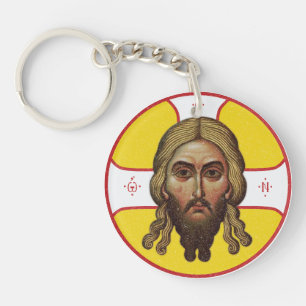 The Face Of Christ Orthodox Icon Keychain