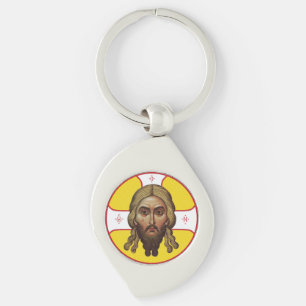 The Face Of Christ Orthodox Icon Keychain