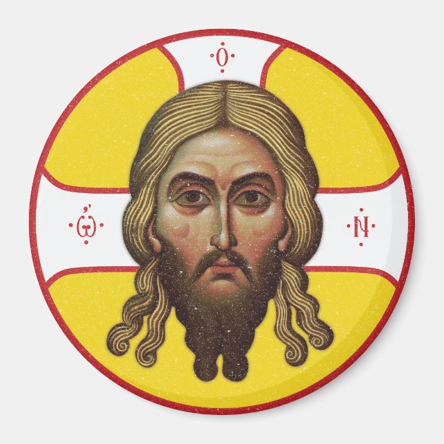 The Face Of Christ Orthodox Icon Magnet (Front)