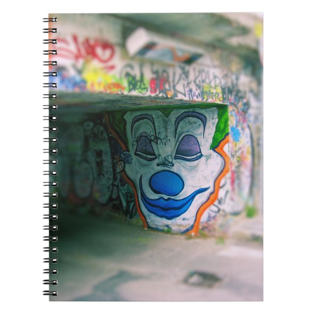 The Face of the Joker - Milano, Italy Graffiti Notebook (Front)
