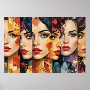 The faces of Beauty Poster